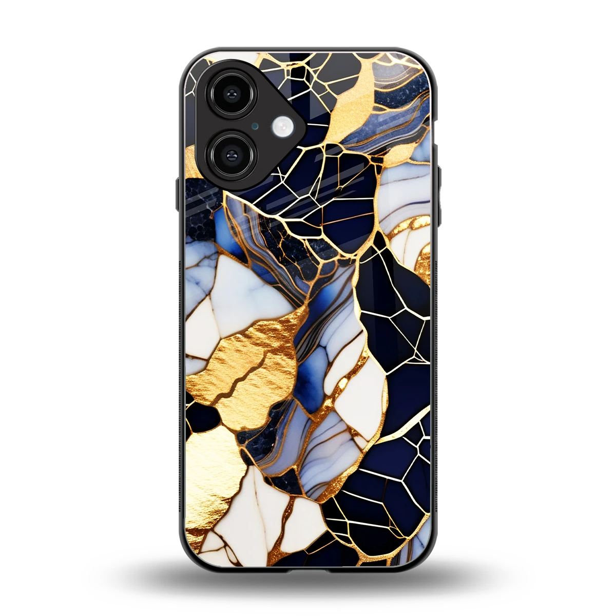 Sapphire Glow back phone cover | glass case for iphone 16