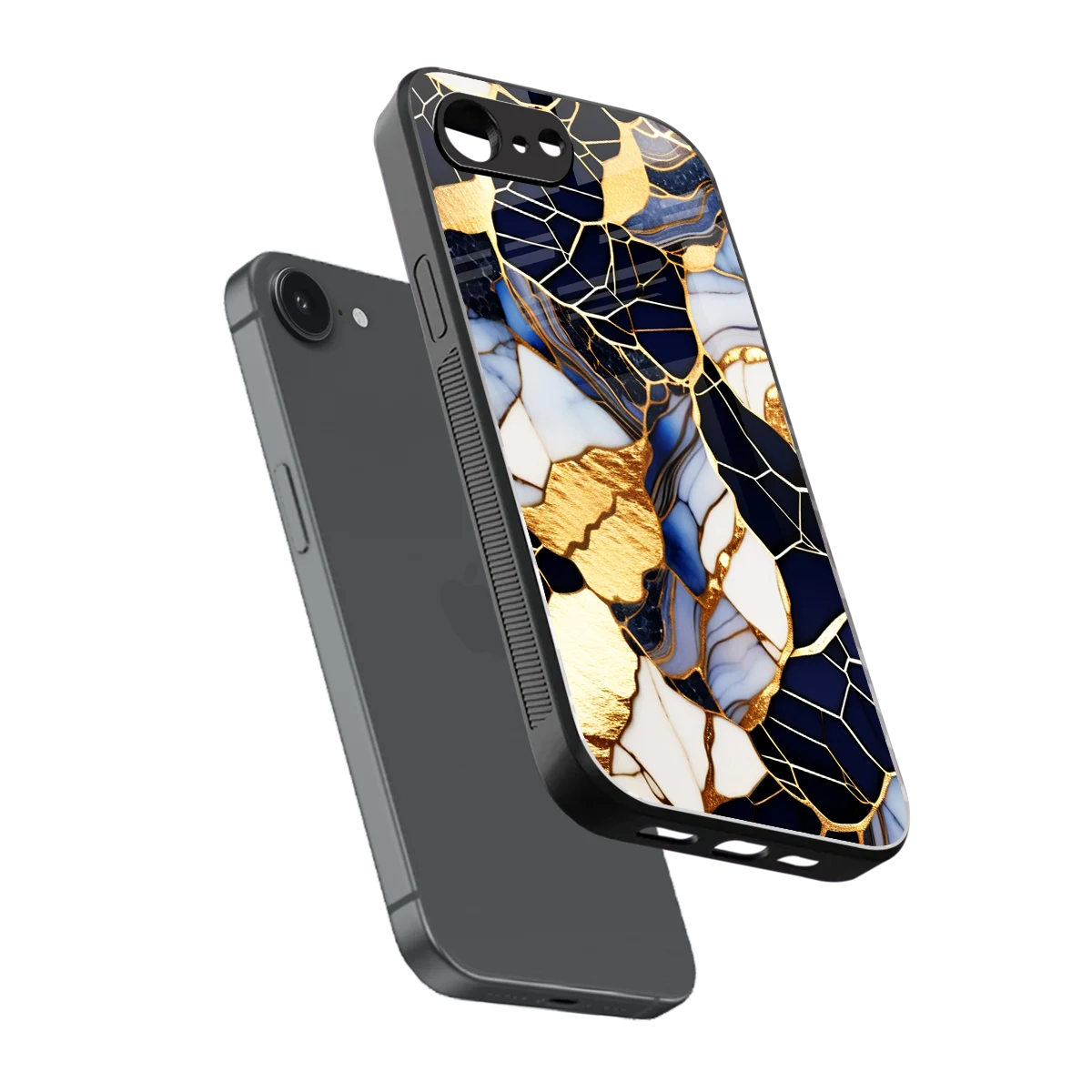 Sapphire Glow sleek iphone 16e cover with tempered glass back and TPU edges