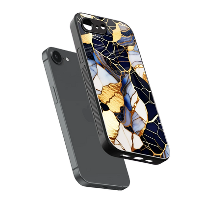 Sapphire Glow sleek iphone 16e cover with tempered glass back and TPU edges