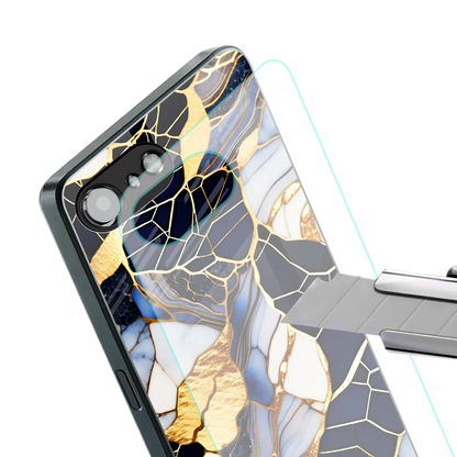 Sapphire Glow stylish phone case for iphone 16e | glossy glass and slim fit