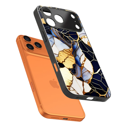 Sapphire Glow sleek iphone 17 pro max cover with tempered glass back and TPU edges