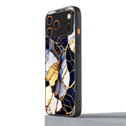 Sapphire Glow iphone 17 pro max mobile cover | shockproof glass phone case