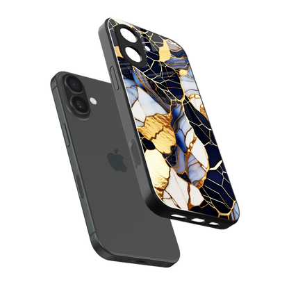 Sapphire Glow sleek iphone 17 cover with tempered glass back and TPU edges