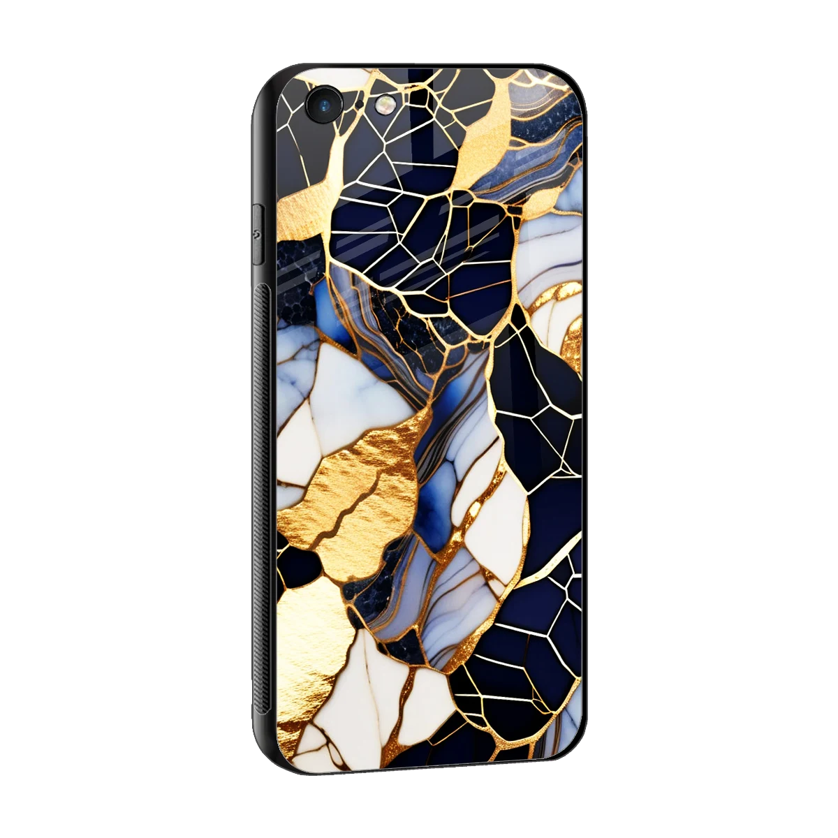 Sapphire Glow sleek iphone 6s plus cover with tempered glass back and TPU edges