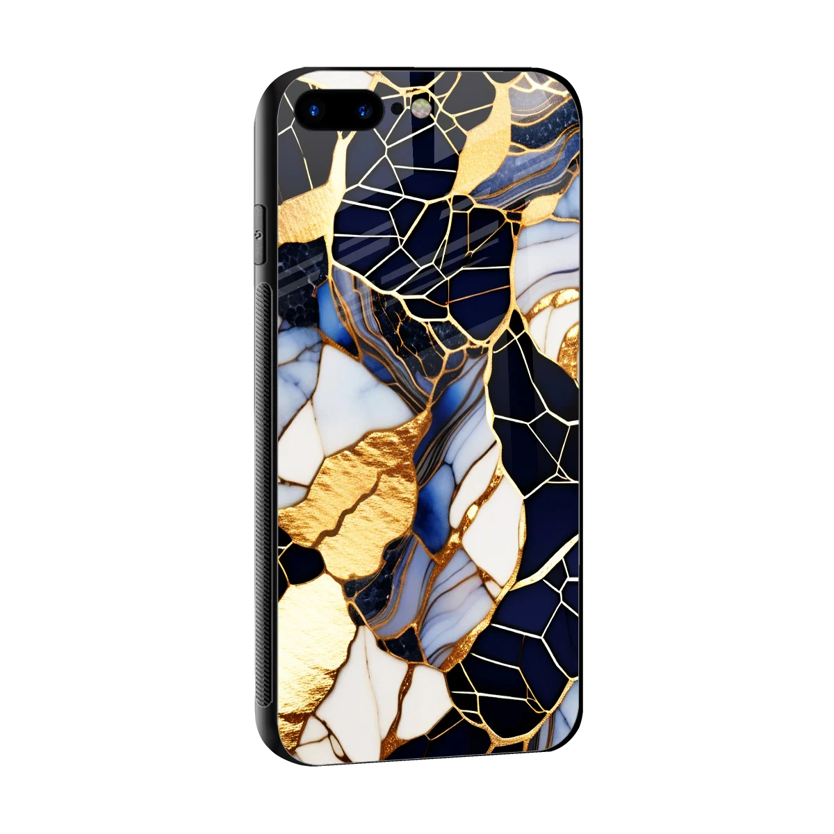 Sapphire Glow sleek iphone 8 plus cover with tempered glass back and TPU edges