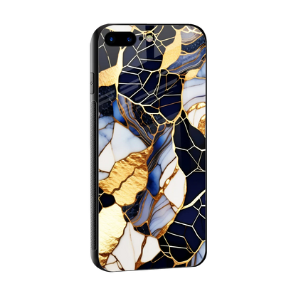 Sapphire Glow sleek iphone 8 plus cover with tempered glass back and TPU edges