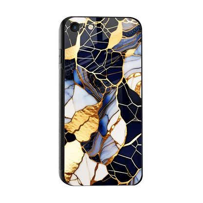 Sapphire Glow sleek iphone 7 cover with tempered glass back and TPU edges