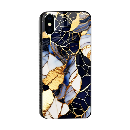 Sapphire Glow sleek iphone x cover with tempered glass back and TPU edges