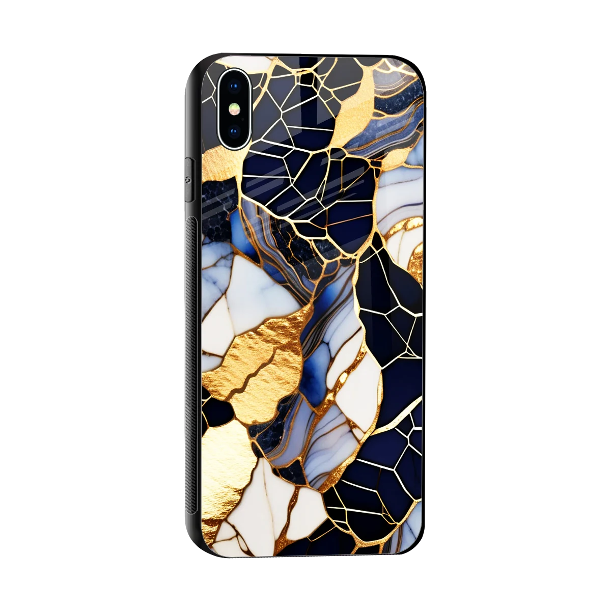 Sapphire Glow sleek iphone xs max cover with tempered glass back and TPU edges