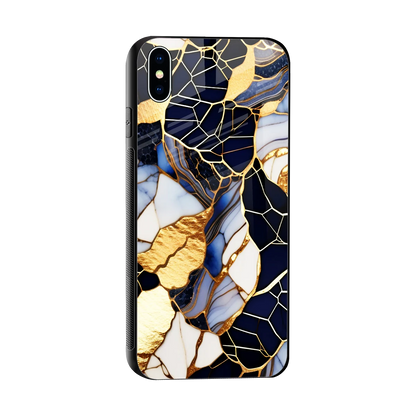 Sapphire Glow sleek iphone xs max cover with tempered glass back and TPU edges