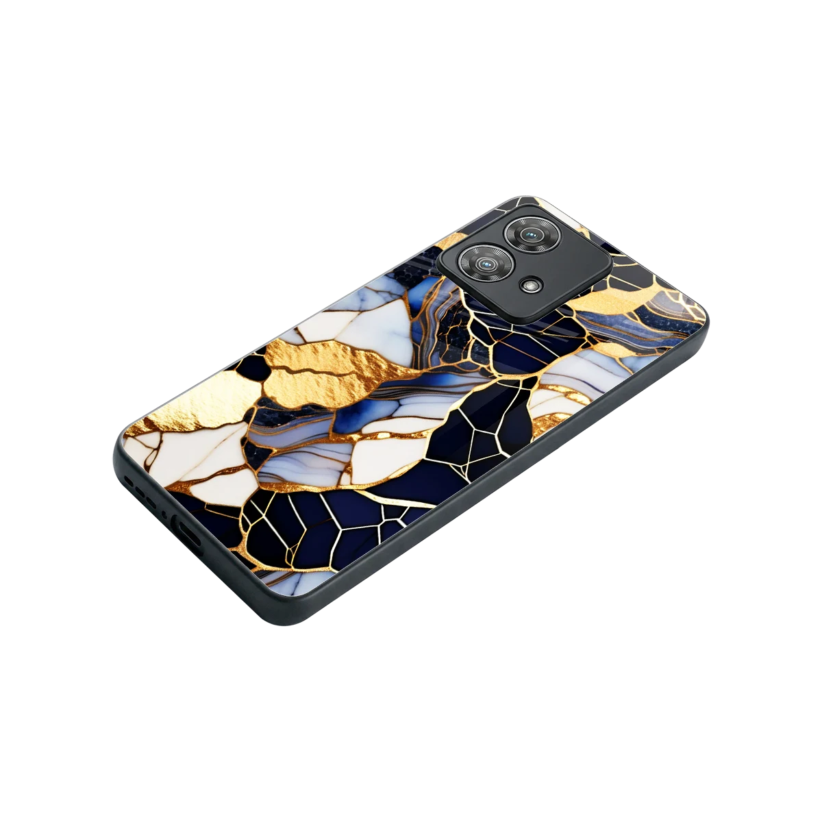 Sapphire Glow stylish phone case for motorola edge 40 neo 5g | glossy glass and slim fit