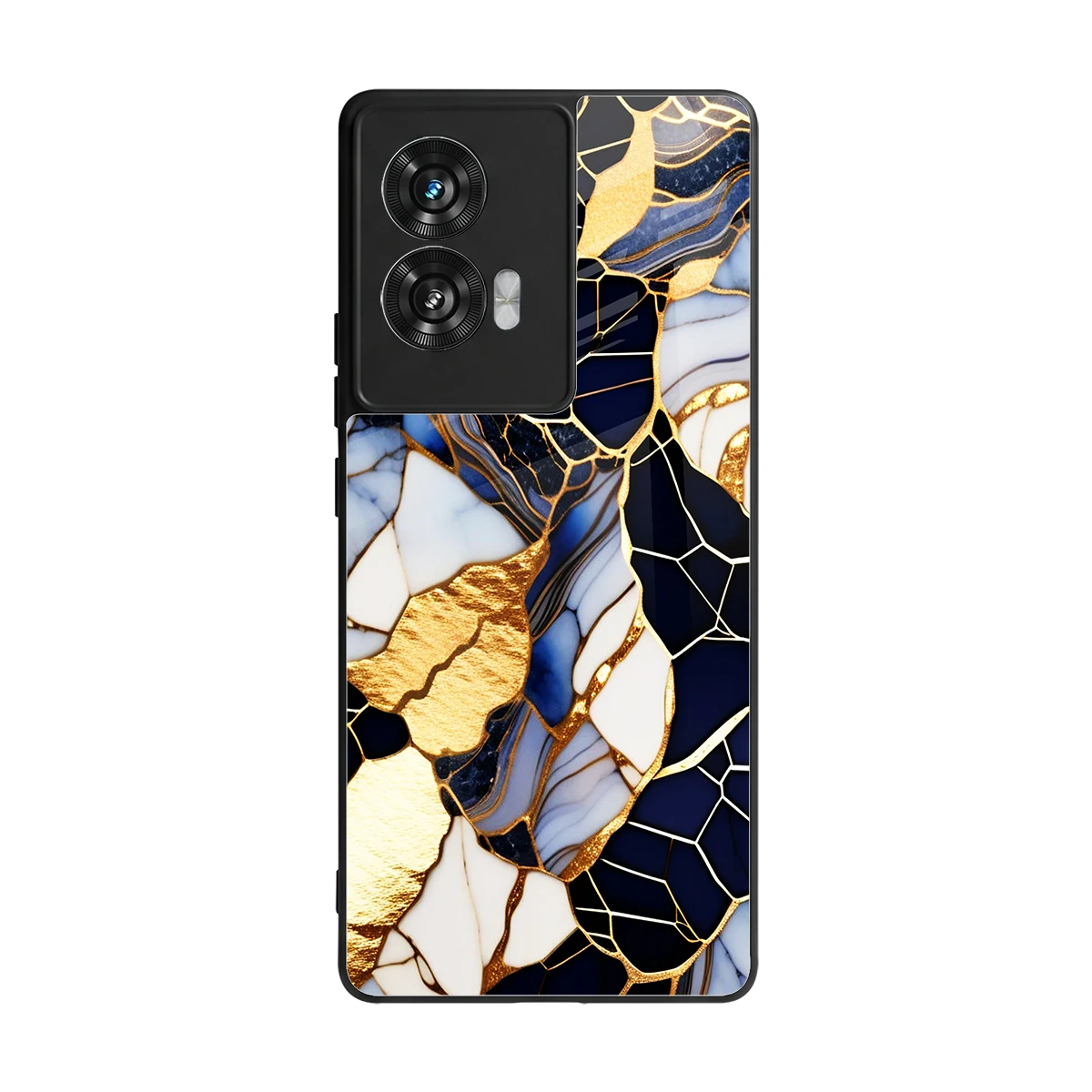 Sapphire Glow back phone cover | glass case for motorola edge 50 fusion