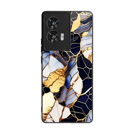 Sapphire Glow back phone cover | glass case for motorola edge 50 fusion
