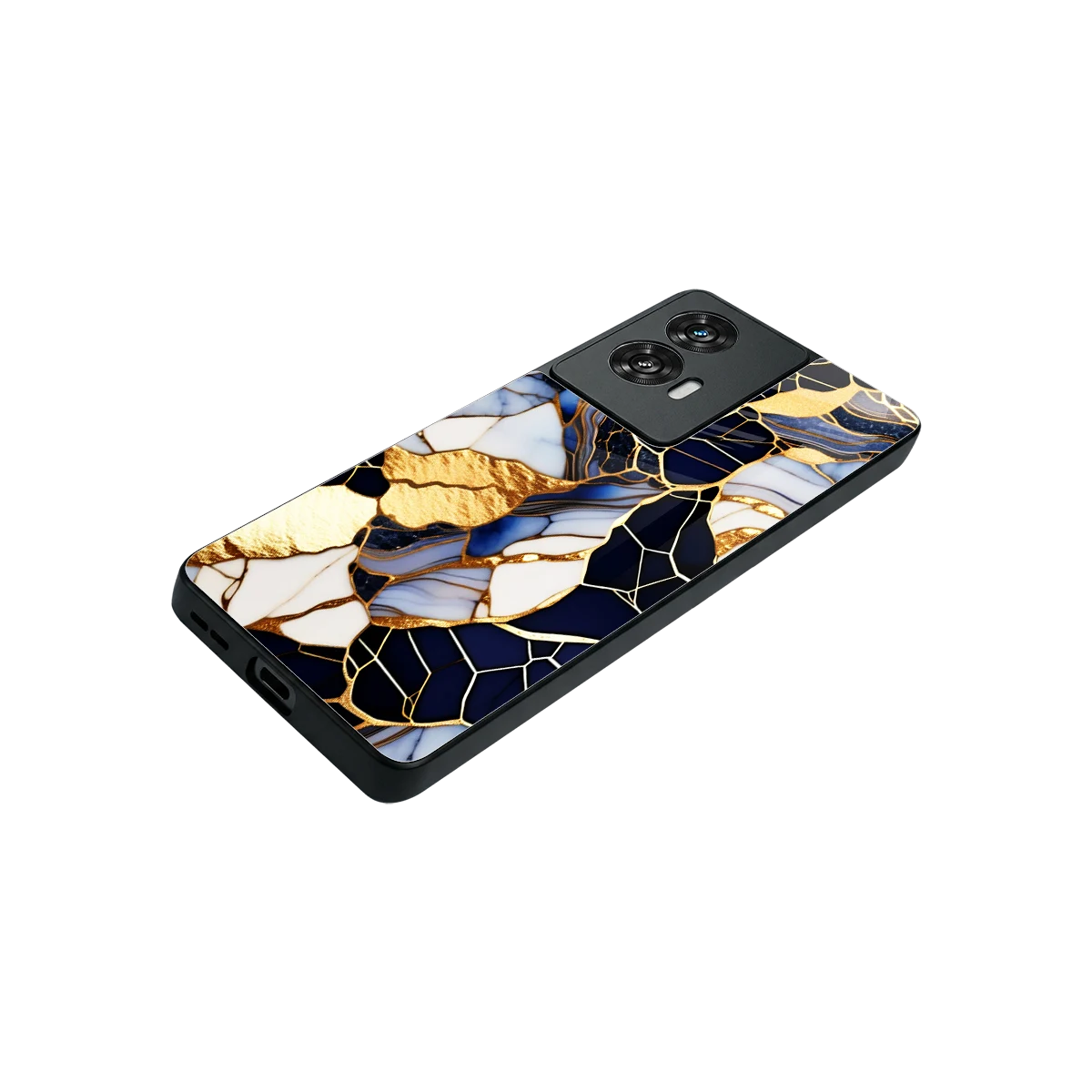 Sapphire Glow stylish phone case for motorola edge 50 fusion | glossy glass and slim fit