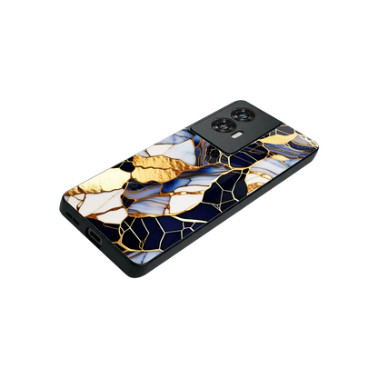 Sapphire Glow stylish phone case for motorola edge 50 fusion | glossy glass and slim fit