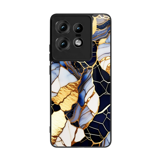 Sapphire Glow back phone cover | glass case for motorola edge 50 pro