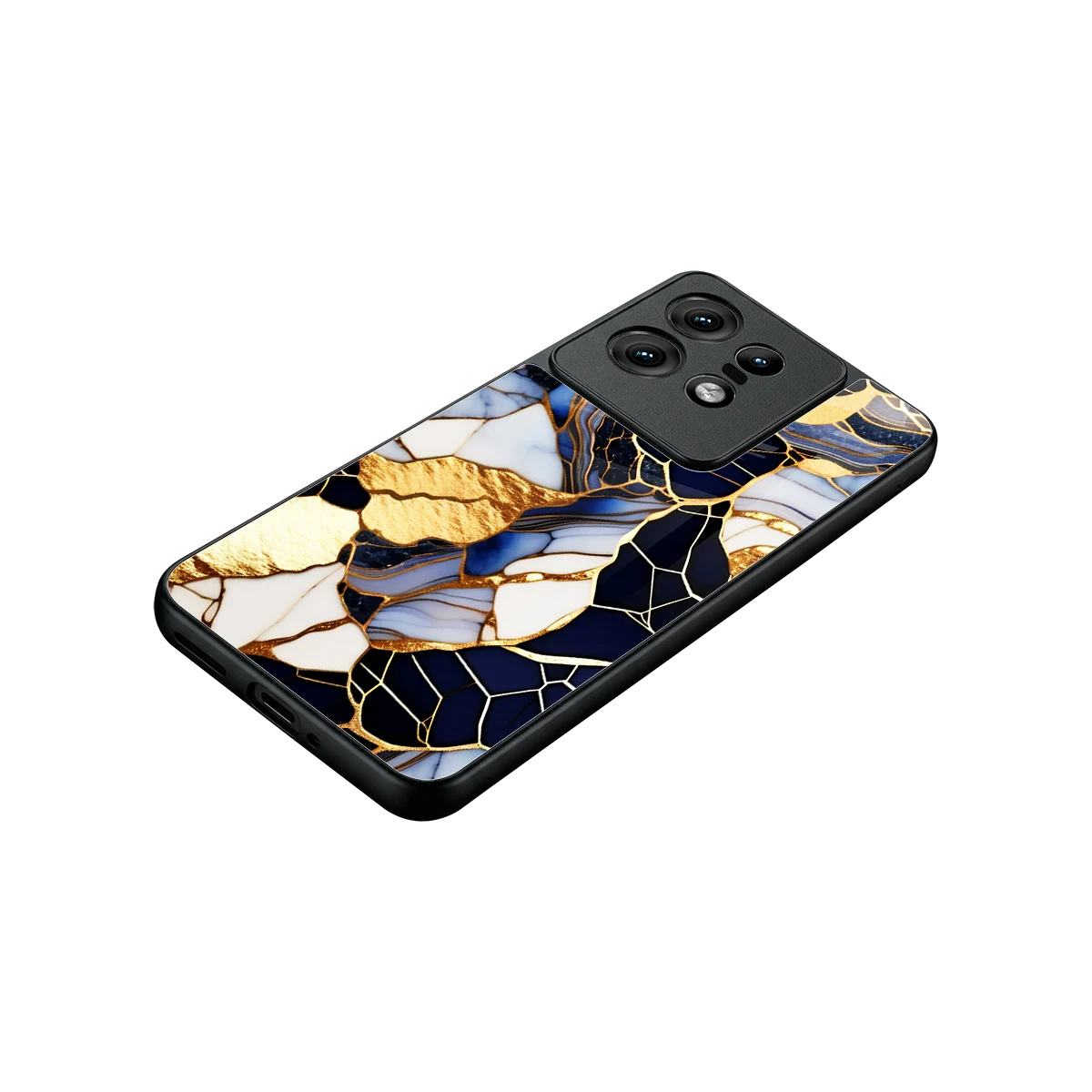 Sapphire Glow stylish phone case for motorola edge 50 pro | glossy glass and slim fit