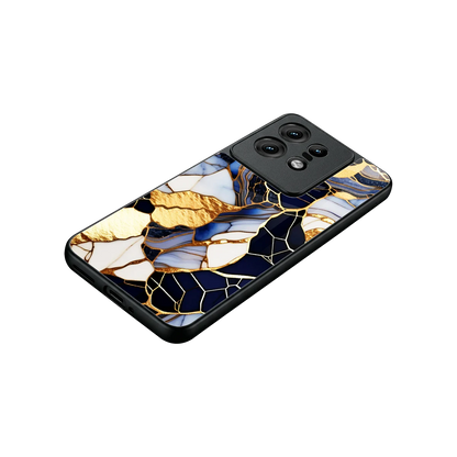 Sapphire Glow stylish phone case for motorola edge 50 pro | glossy glass and slim fit
