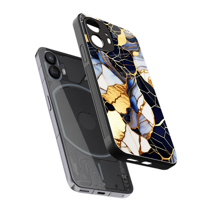 Sapphire Glow sleek nothing phone 2 cover with tempered glass back and TPU edges