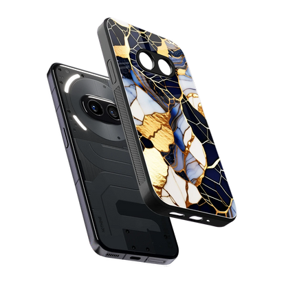 Sapphire Glow sleek nothing phone 2a cover with tempered glass back and TPU edges