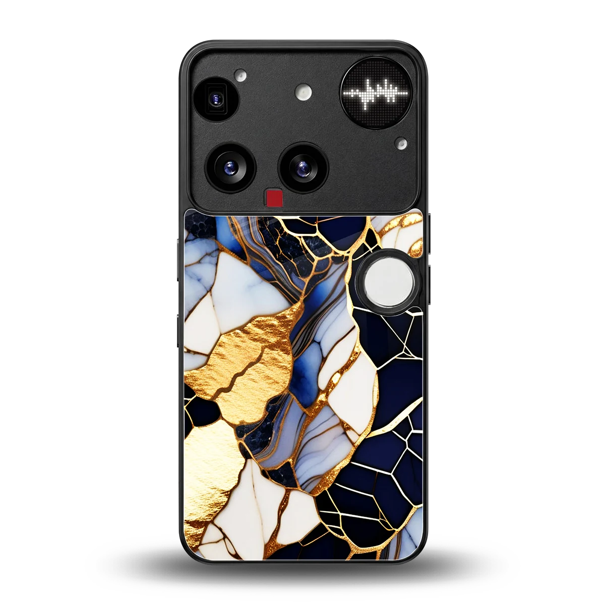 Sapphire Glow back phone cover | glass case for nothing phone 3
