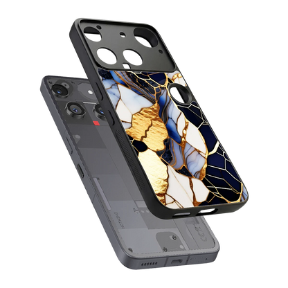 Sapphire Glow sleek nothing phone 3 cover with tempered glass back and TPU edges