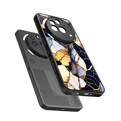 Sapphire Glow sleek nothing phone 3a pro cover with tempered glass back and TPU edges