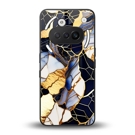 Sapphire Glow back phone cover | glass case for nothing phone 3a