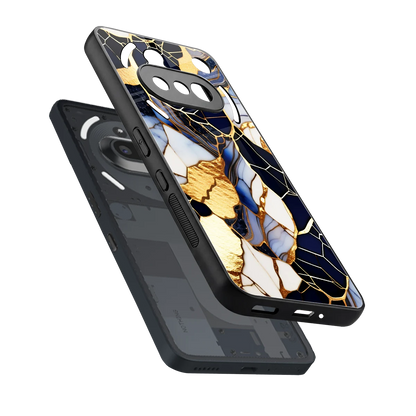 Sapphire Glow sleek nothing phone 3a cover with tempered glass back and TPU edges