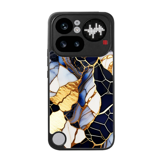 Sapphire Glow back phone cover | glass case for nothing phone 4a pro