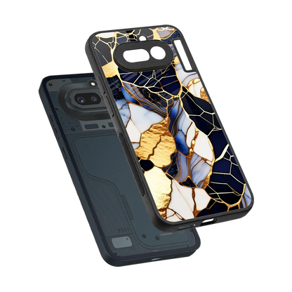 Sapphire Glow sleek nothing phone 4a cover with tempered glass back and TPU edges
