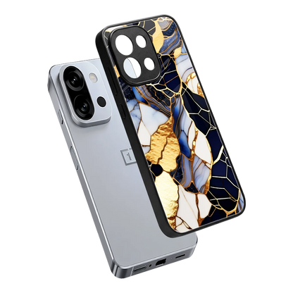 Sapphire Glow sleek oneplus 13s cover with tempered glass back and TPU edges