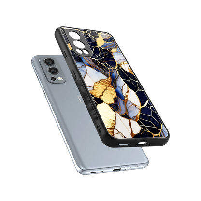 Sapphire Glow sleek oneplus nord 2 cover with tempered glass back and TPU edges