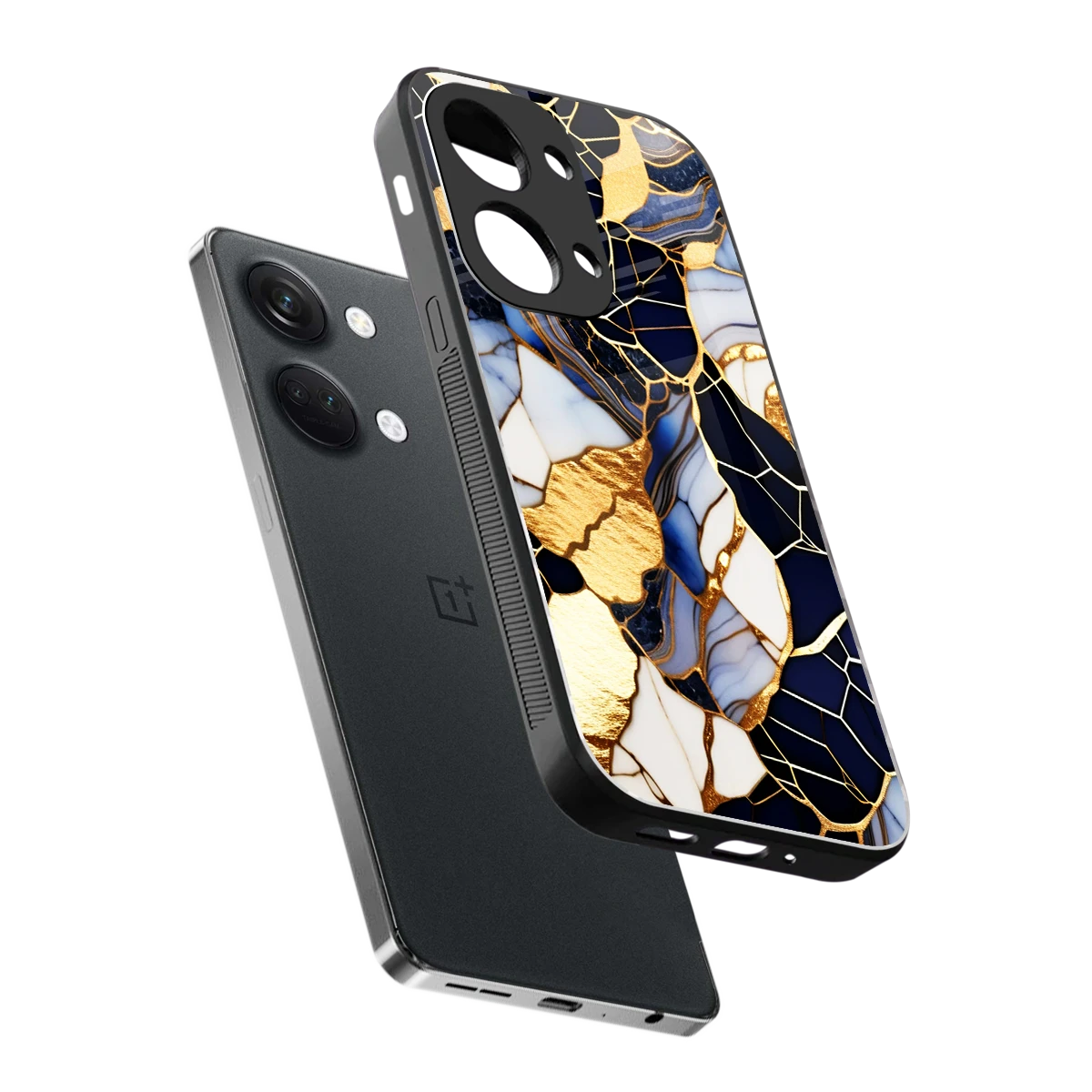 Sapphire Glow sleek oneplus nord 3 cover with tempered glass back and TPU edges