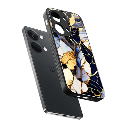 Sapphire Glow sleek oneplus nord 3 cover with tempered glass back and TPU edges