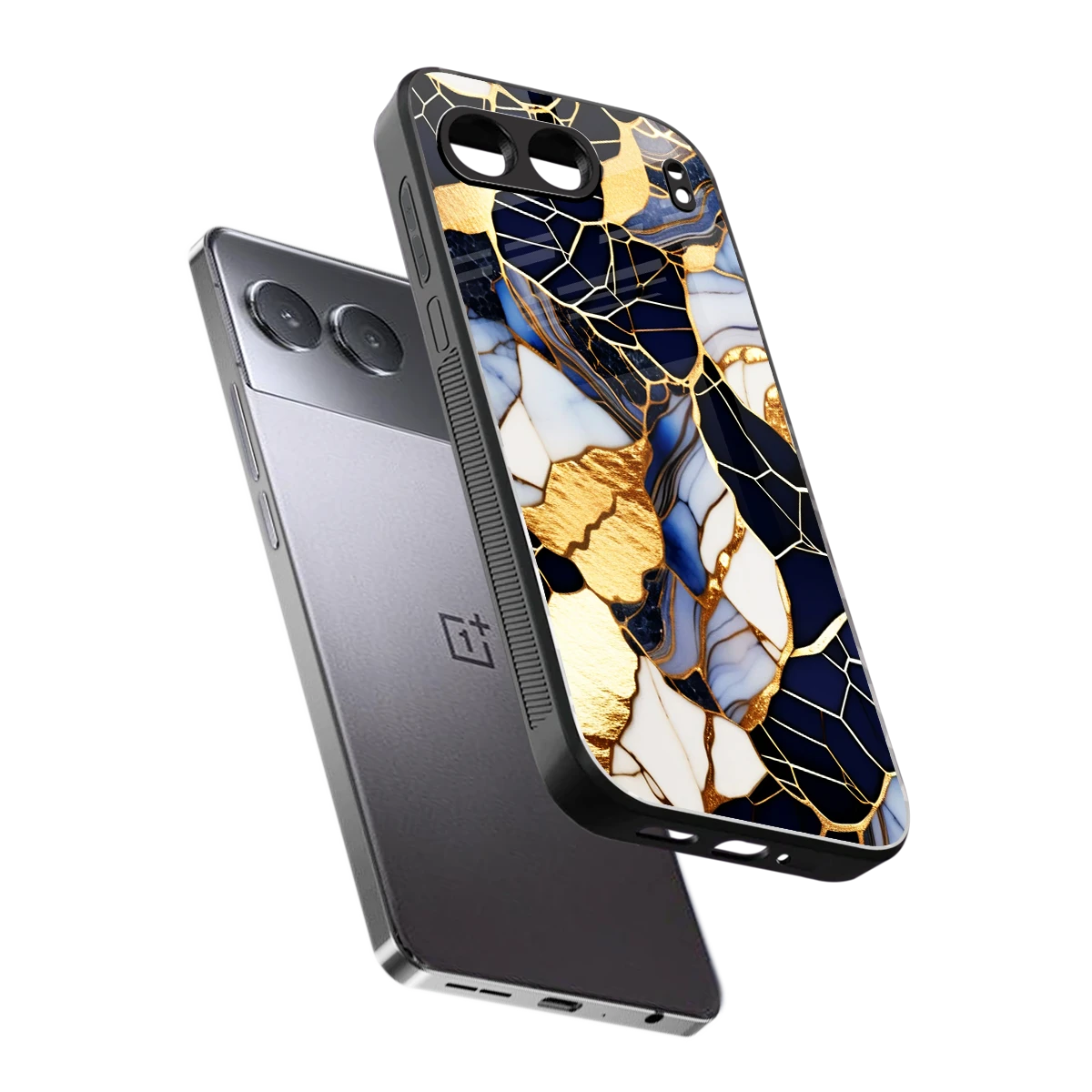 Sapphire Glow sleek oneplus nord 4 cover with tempered glass back and TPU edges