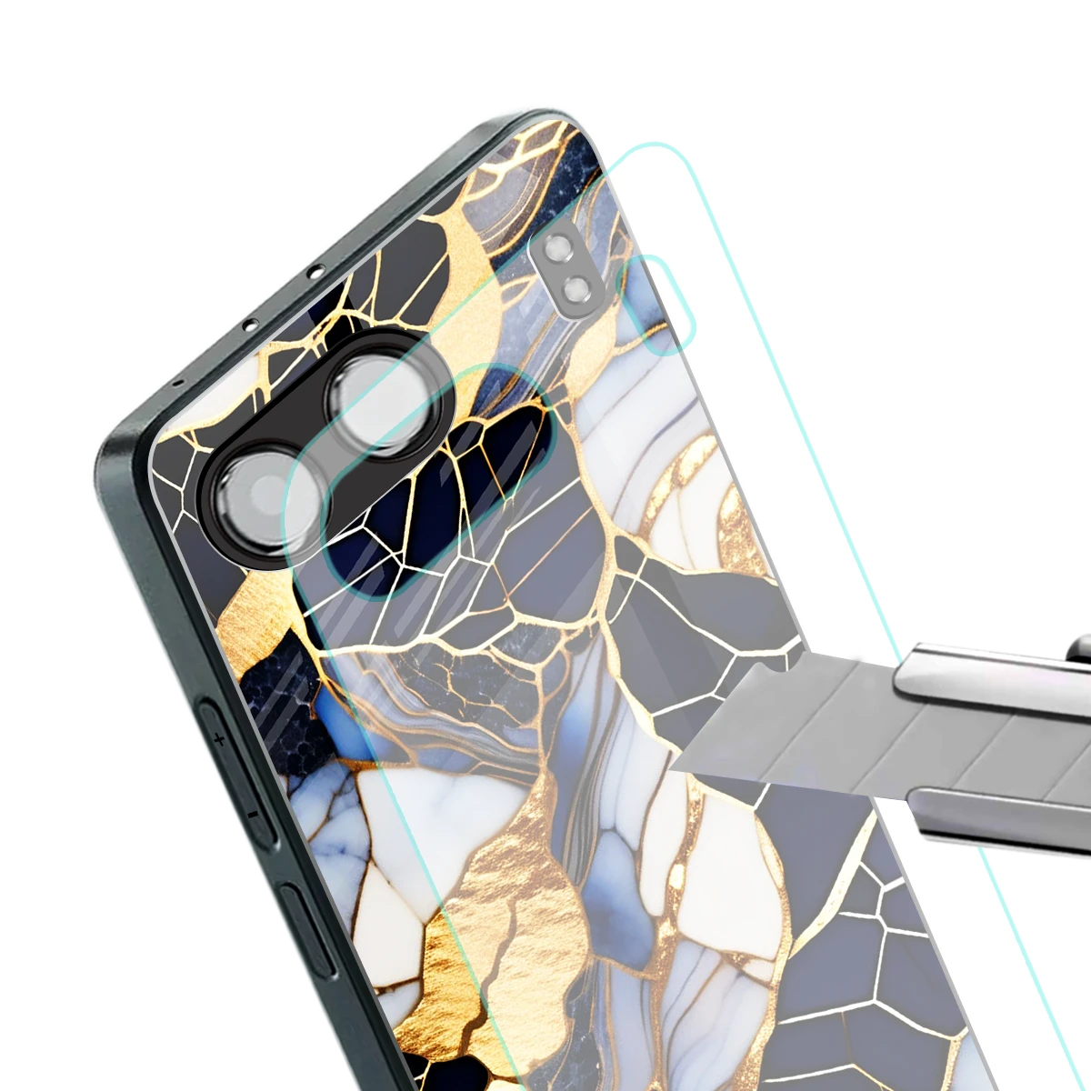 Sapphire Glow stylish phone case for oneplus nord 4 | glossy glass and slim fit