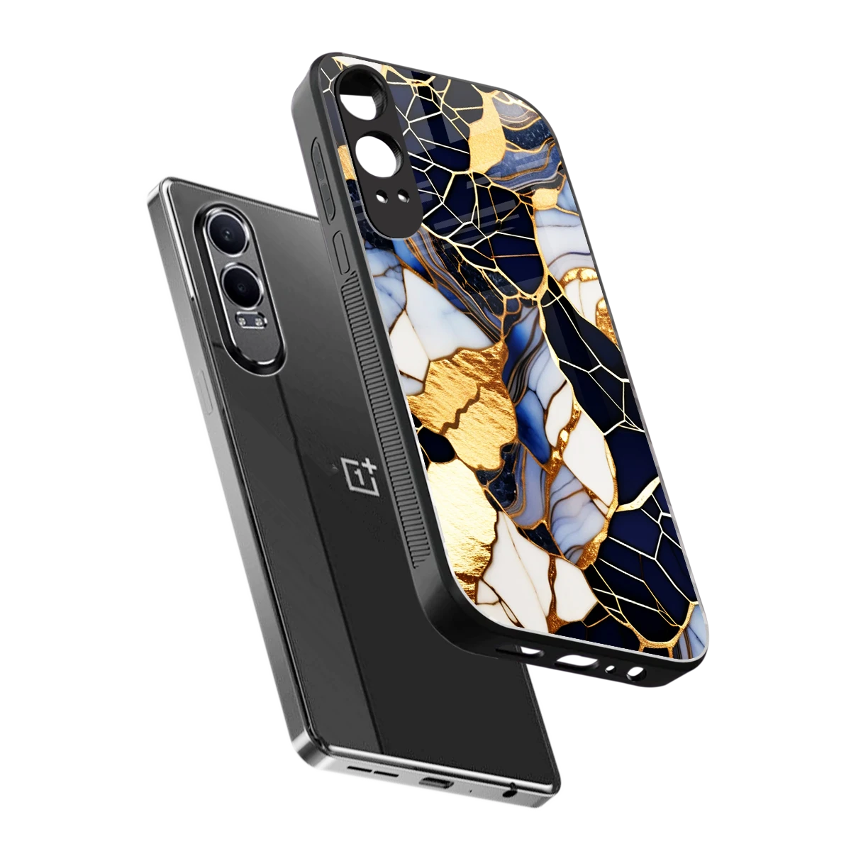 Sapphire Glow sleek oneplus nord ce 4 lite cover with tempered glass back and TPU edges