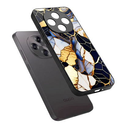 Sapphire Glow sleek oppo f31 pro 5g cover with tempered glass back and TPU edges