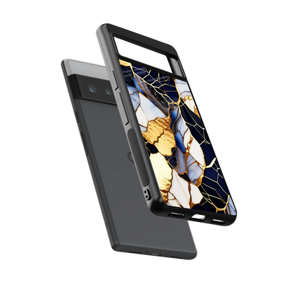 Sapphire Glow sleek google pixel 6 pro cover with tempered glass back and TPU edges