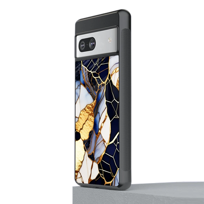 Sapphire Glow stylish phone case for google pixel 7a | glossy glass and slim fit