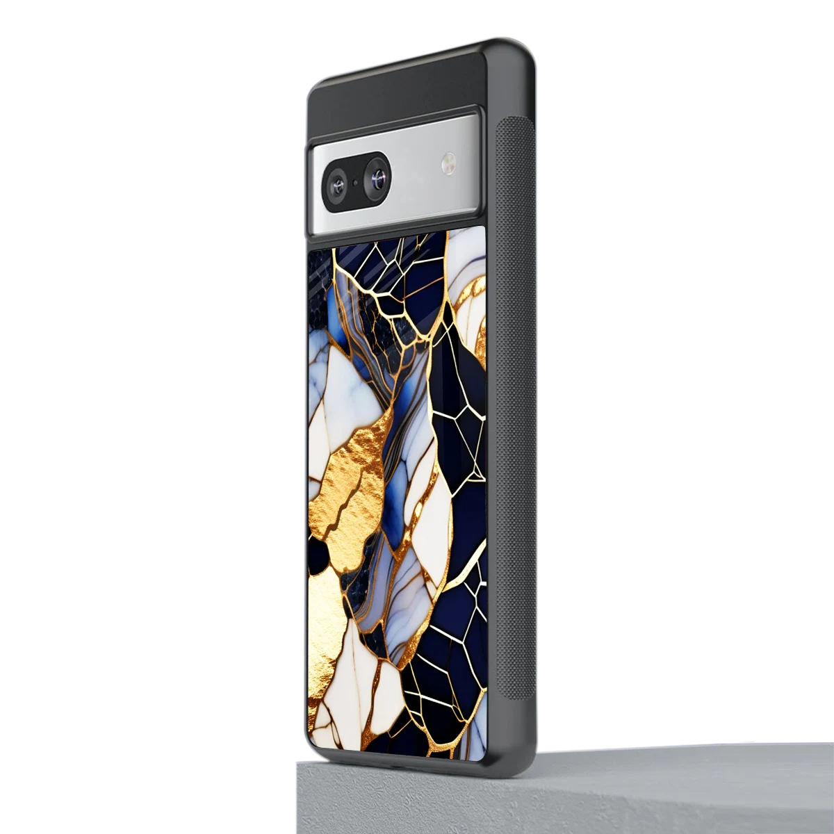 Sapphire Glow stylish phone case for google pixel 7 | glossy glass and slim fit