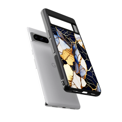 Sapphire Glow sleek google pixel 8 pro cover with tempered glass back and TPU edges