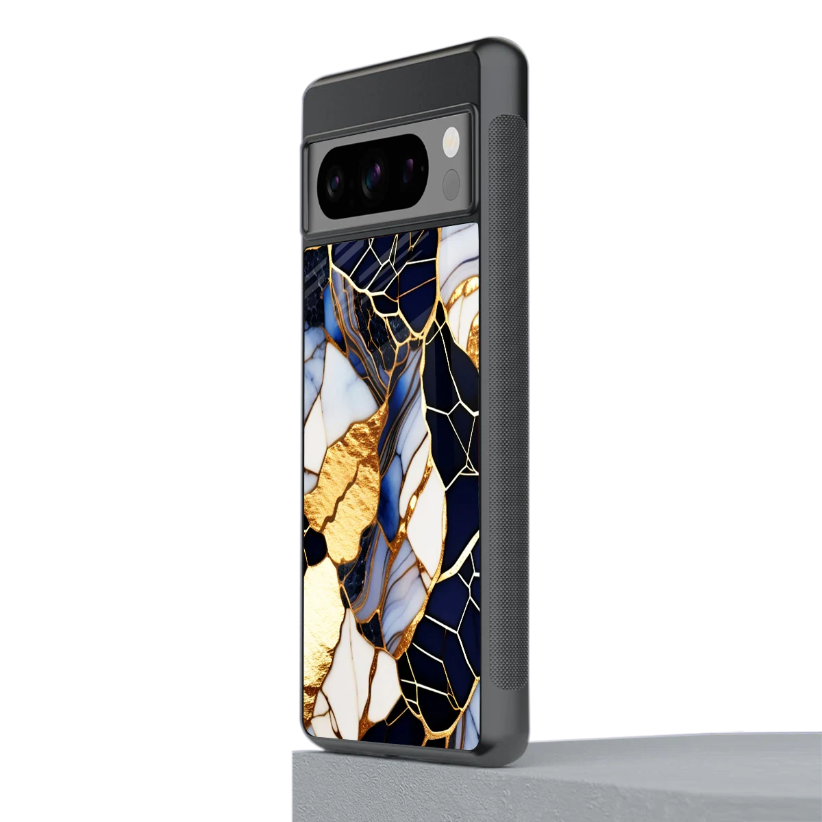 Sapphire Glow stylish phone case for google pixel 8 pro | glossy glass and slim fit