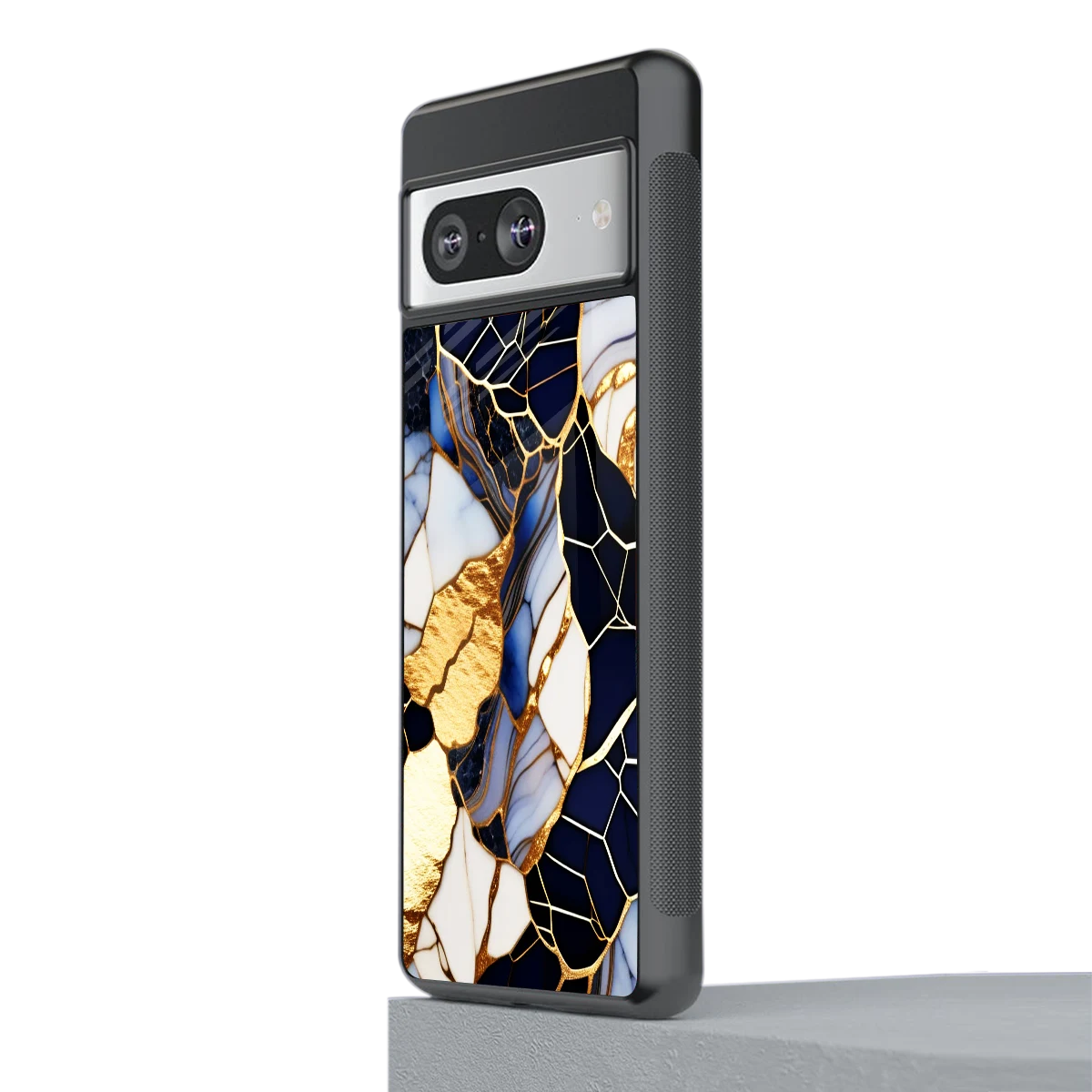 Sapphire Glow stylish phone case for google pixel 8 | glossy glass and slim fit