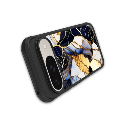Sapphire Glow stylish phone case for google pixel 9 | glossy glass and slim fit