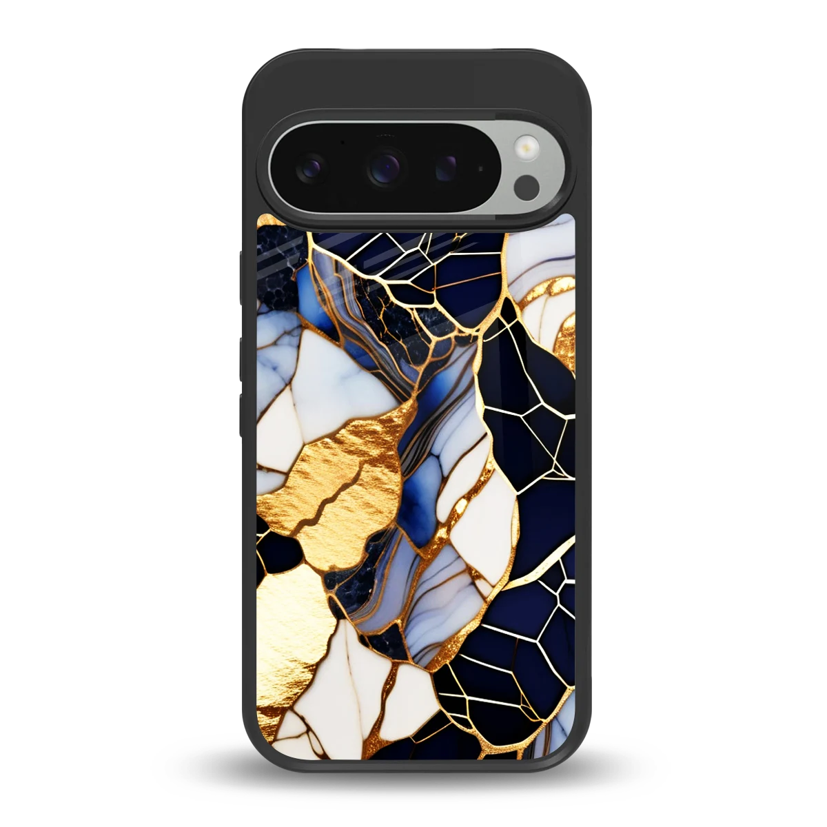 Sapphire Glow back phone cover | glass case for google pixel 9 pro xl