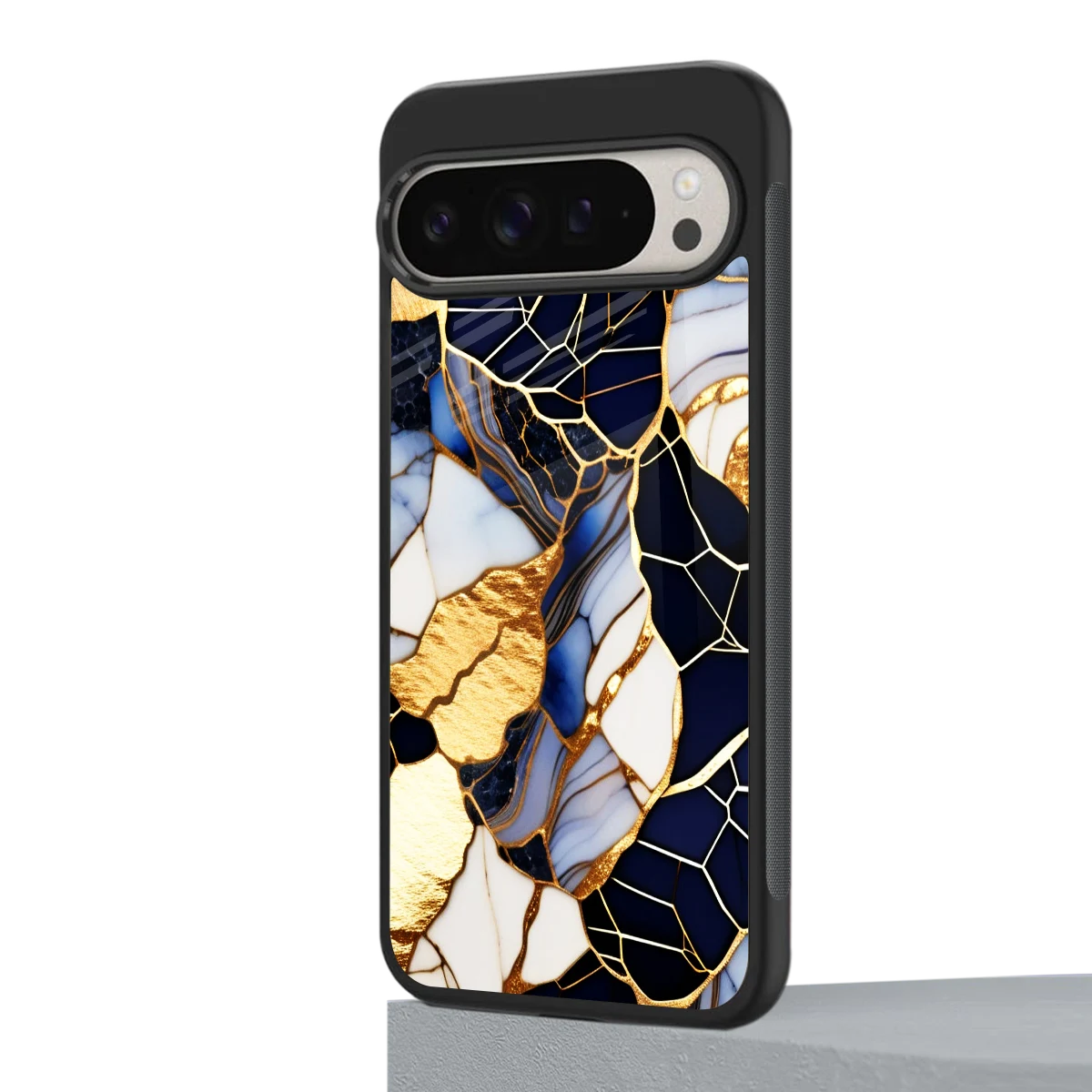Sapphire Glow google pixel 9 pro mobile cover | shockproof glass phone case