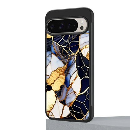 Sapphire Glow google pixel 9 pro mobile cover | shockproof glass phone case