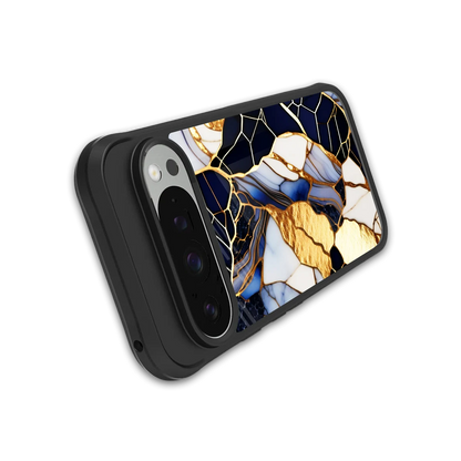 Sapphire Glow stylish phone case for google pixel 9 pro xl | glossy glass and slim fit